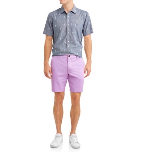 George Men’s Flat Front Shorts - Picture 2 of 4